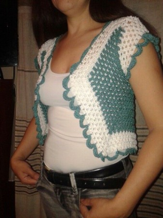 bolerito bicolor talla M $6.000