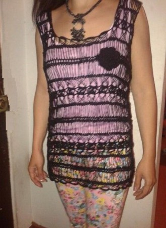 Polera horquilla negra talla M $6.000