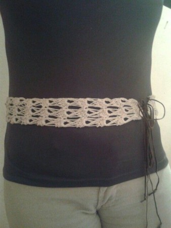 CINTURON TEJIDO COLOR CRUDO $1.500